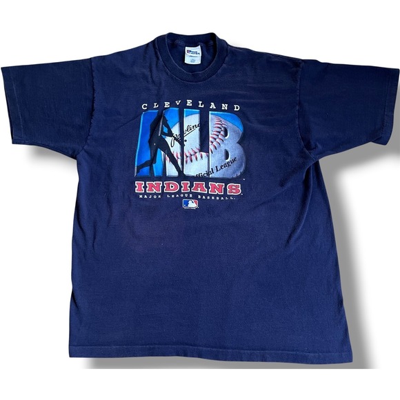 Pro Player Other - Vintage 1997 Cleveland Indians MLB T-Shirt Pro Player Navy Blue XL Single Stitch